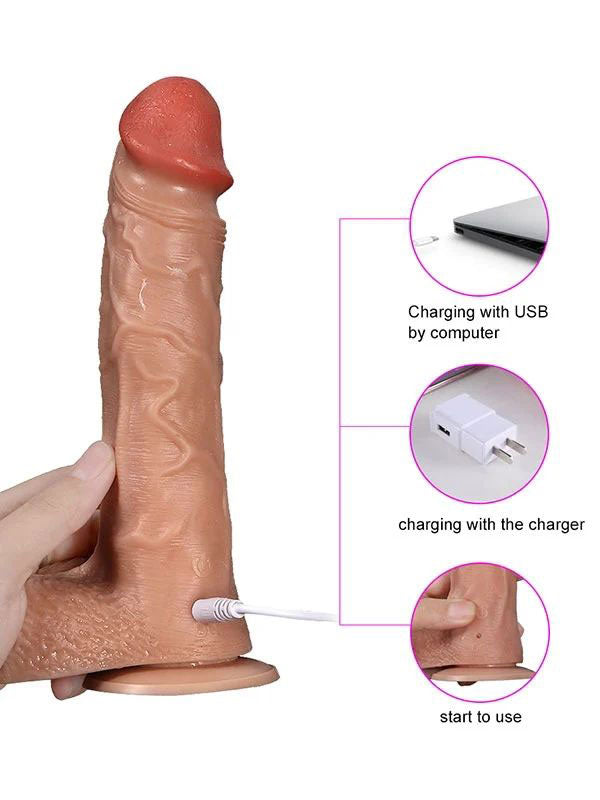 20,5 cm şarjlı uzaktan kumandalı dönen vibratör – görsel 3