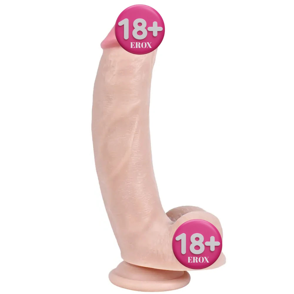 Bruce Wills Vantuzlu Damarlı Realistik Dildo 22 cm