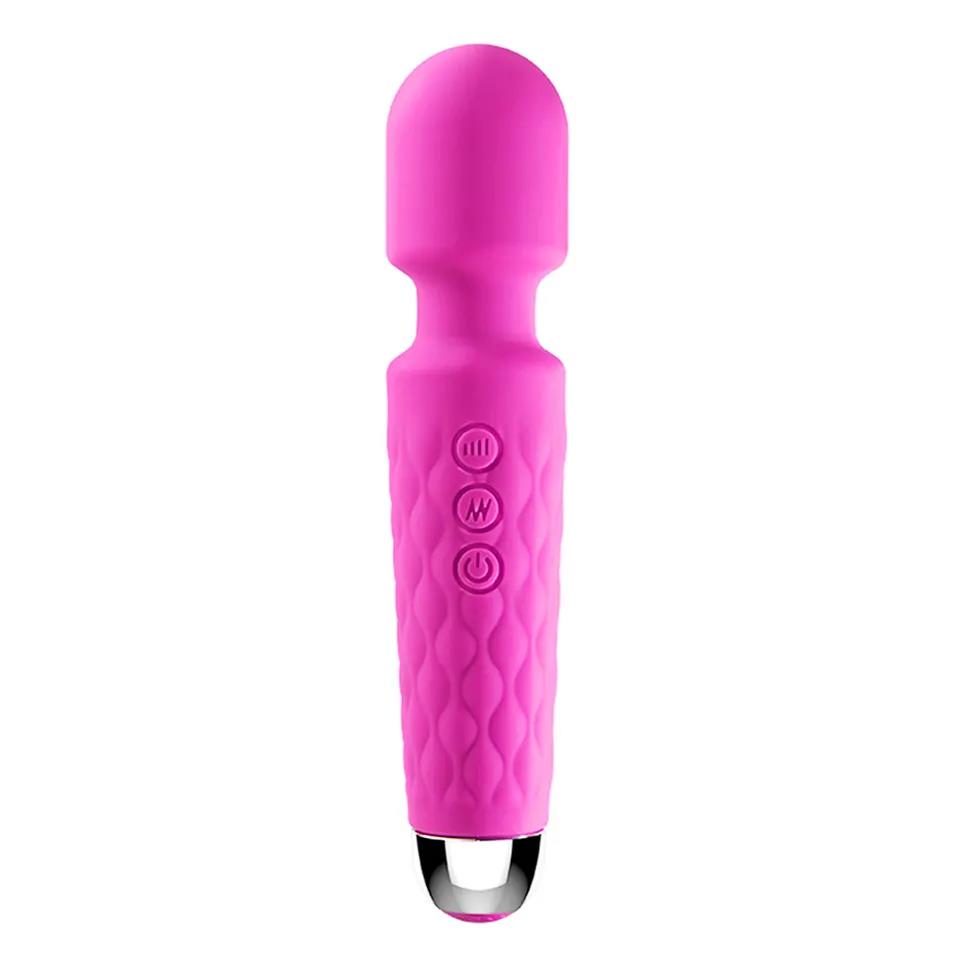 Bükülebilir Başlıklı 20 Modlu Wand Vibratör – Pembe