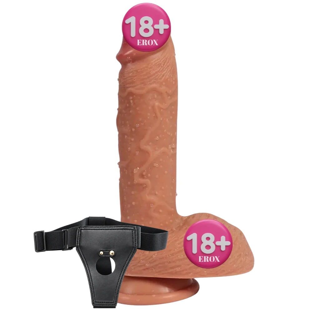 Buru Çift Katmanlı Titreşimsiz Realistik Penis 22 cm