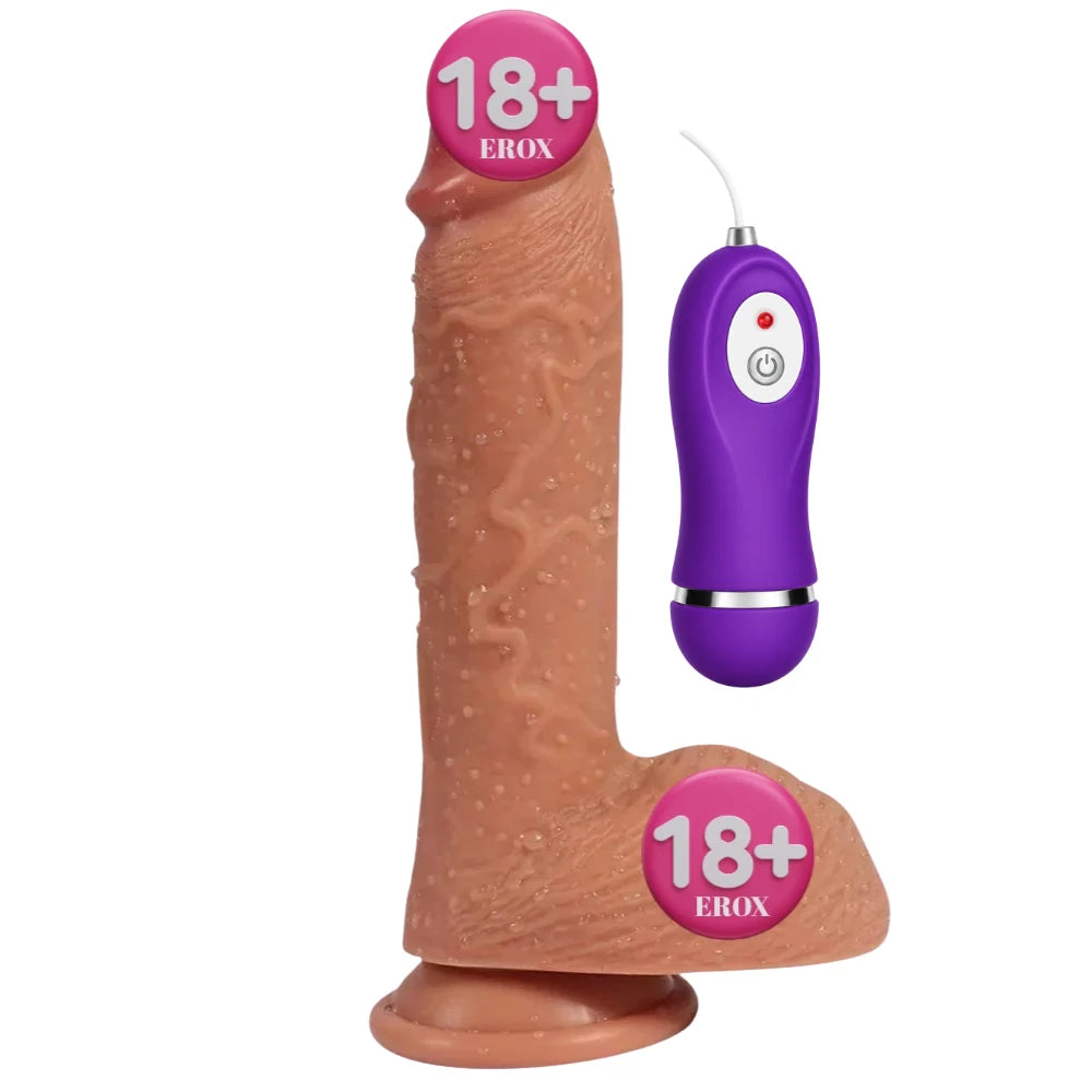 Buru Dönme Hareketli Titreşimli Realistik Penis – 22 cm