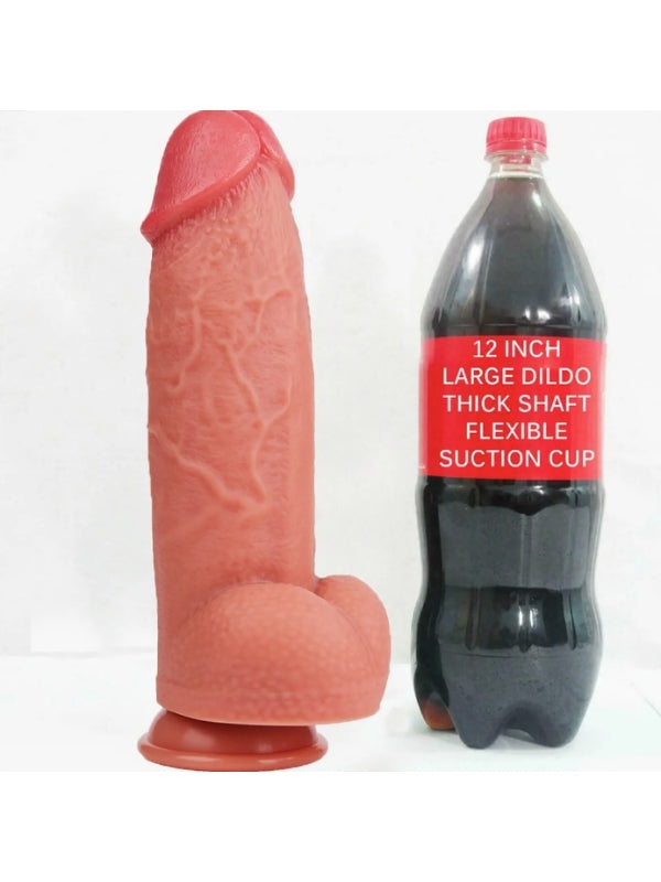 büyük boy vakum tabanlı silikon dildo – görsel 2