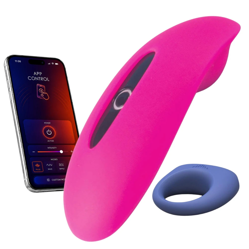 Candy ve Dante Uygulama Kontrollü Vibratör ve Penis Halkası Seti