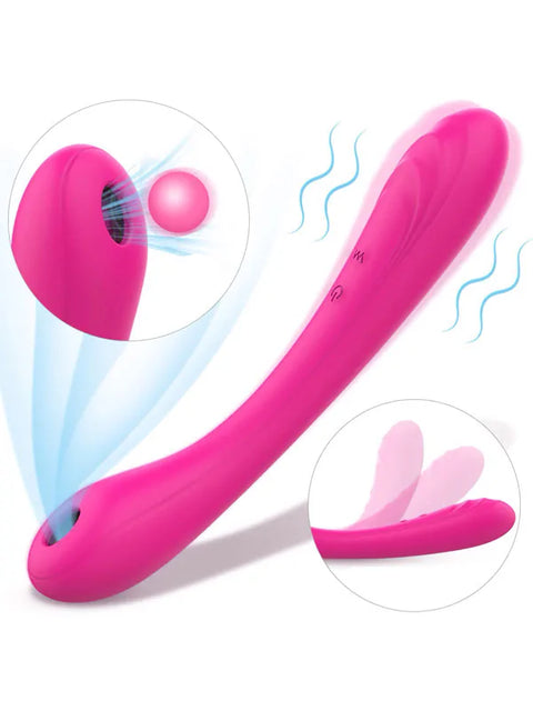 Charming Emişli ve Titreşimli Bükülebilir Vibratör – Pembe
