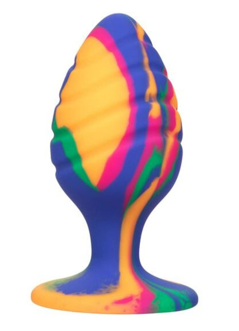 Calexotics Cheeky Swirl Tie-Dye Silicone Butt Plug Large