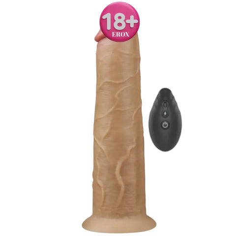 Çift Katmanlı Platin Silikon Rotasyonlu Realistik Vibratör 20 cm