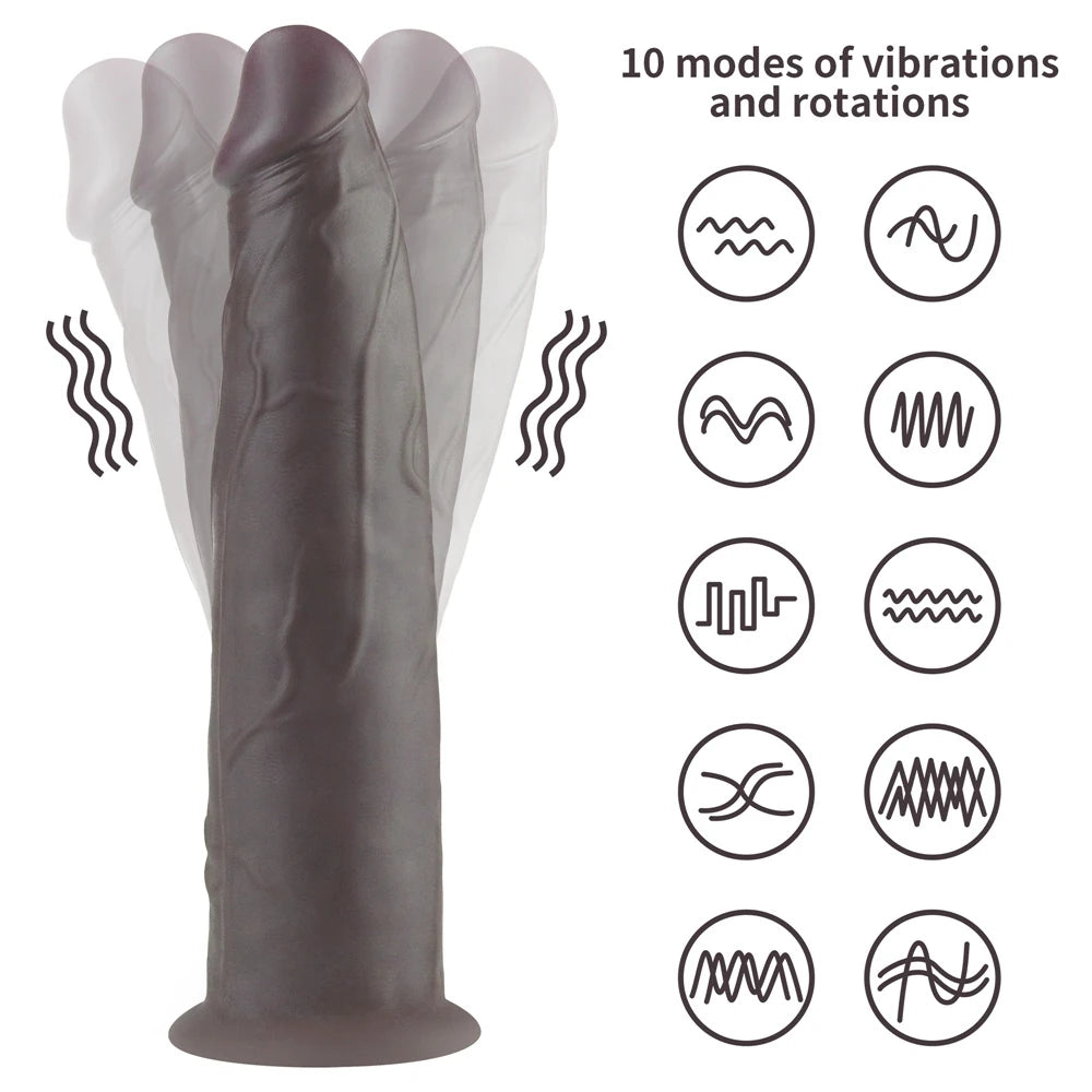 çift katmanlı rotasyonlu realistik vibratör 23 cm – görsel 5