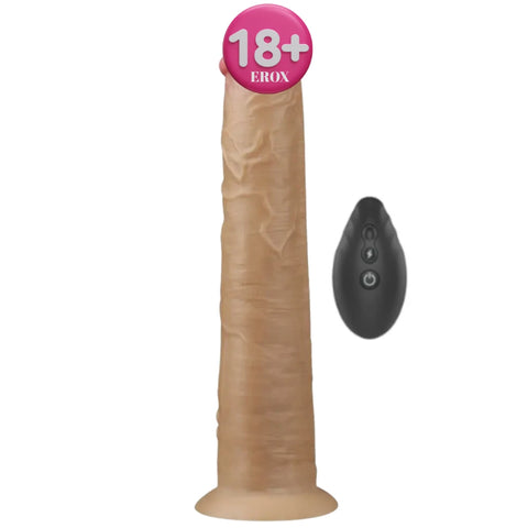 Çift Katmanlı Platin Silikon Rotasyonlu Realistik Vibratör 25 cm