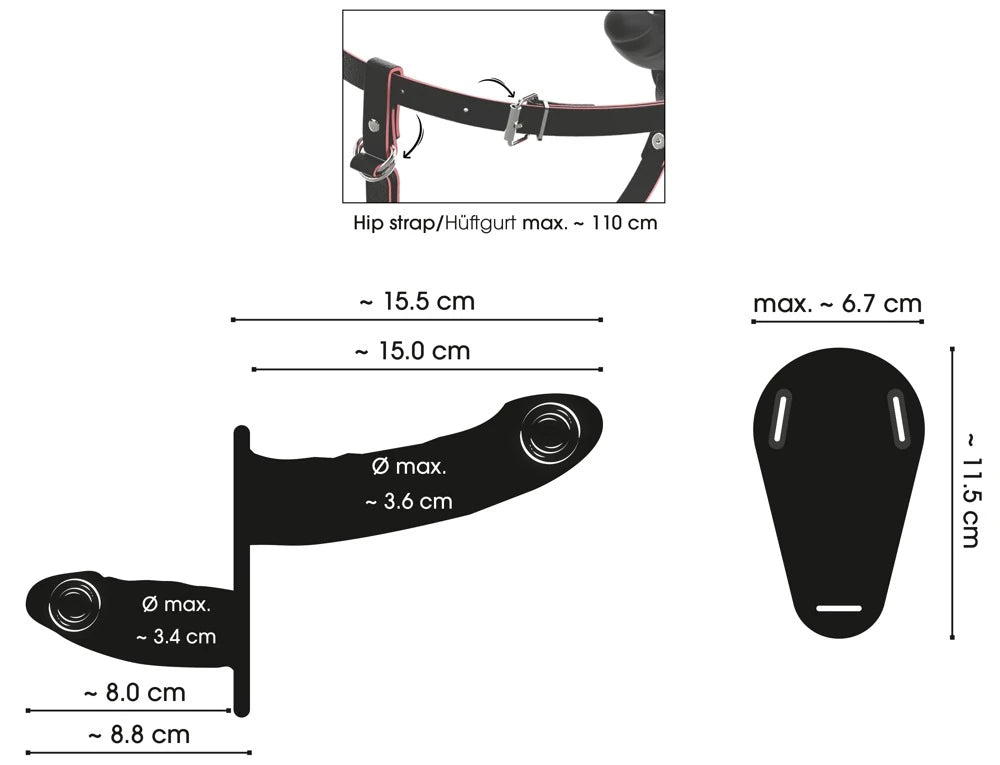 çift motorlu kumandalı strap-on vibratör – görsel 2