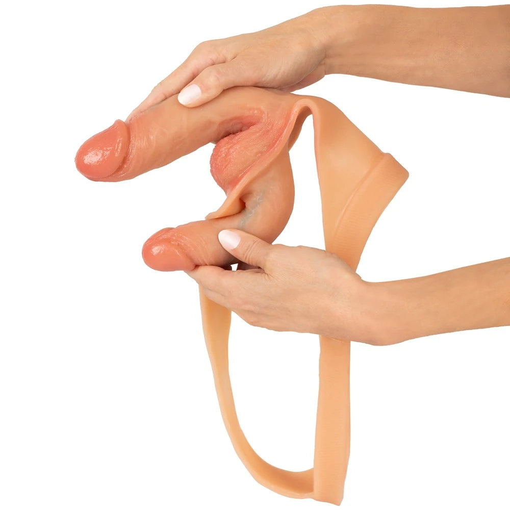 çift penisli silikon strap-on tanga – görsel 5
