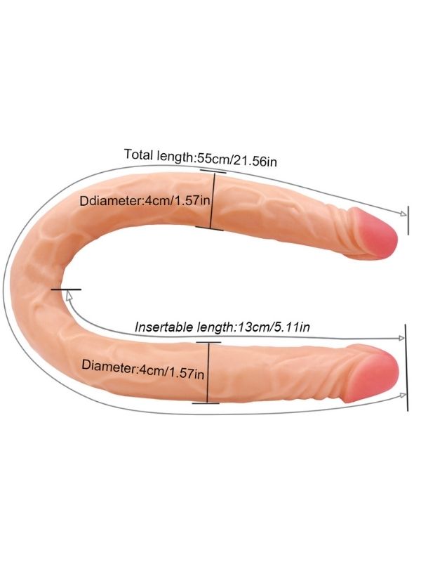 55 cm çift taraflı silikon dildo – görsel 2