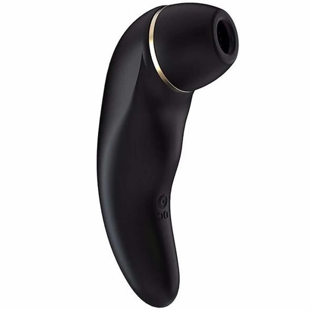 Çift Uçlu Emişli Klitoral ve G-Spot Vibratör Fırçalı Başlık – Siyah