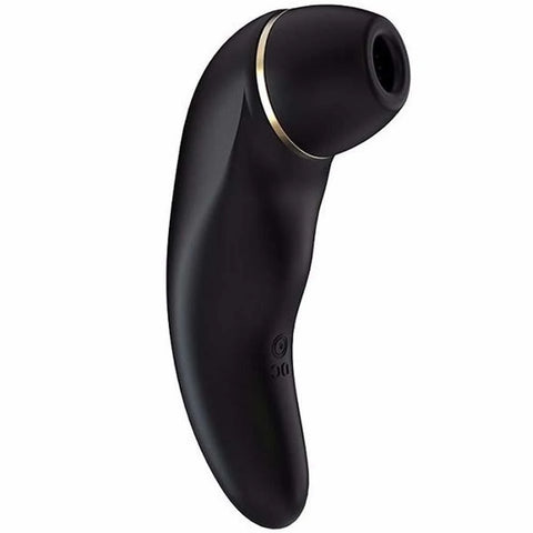 Çift Uçlu Emişli Klitoral ve G-Spot Vibratör Fırçalı Başlık – Siyah