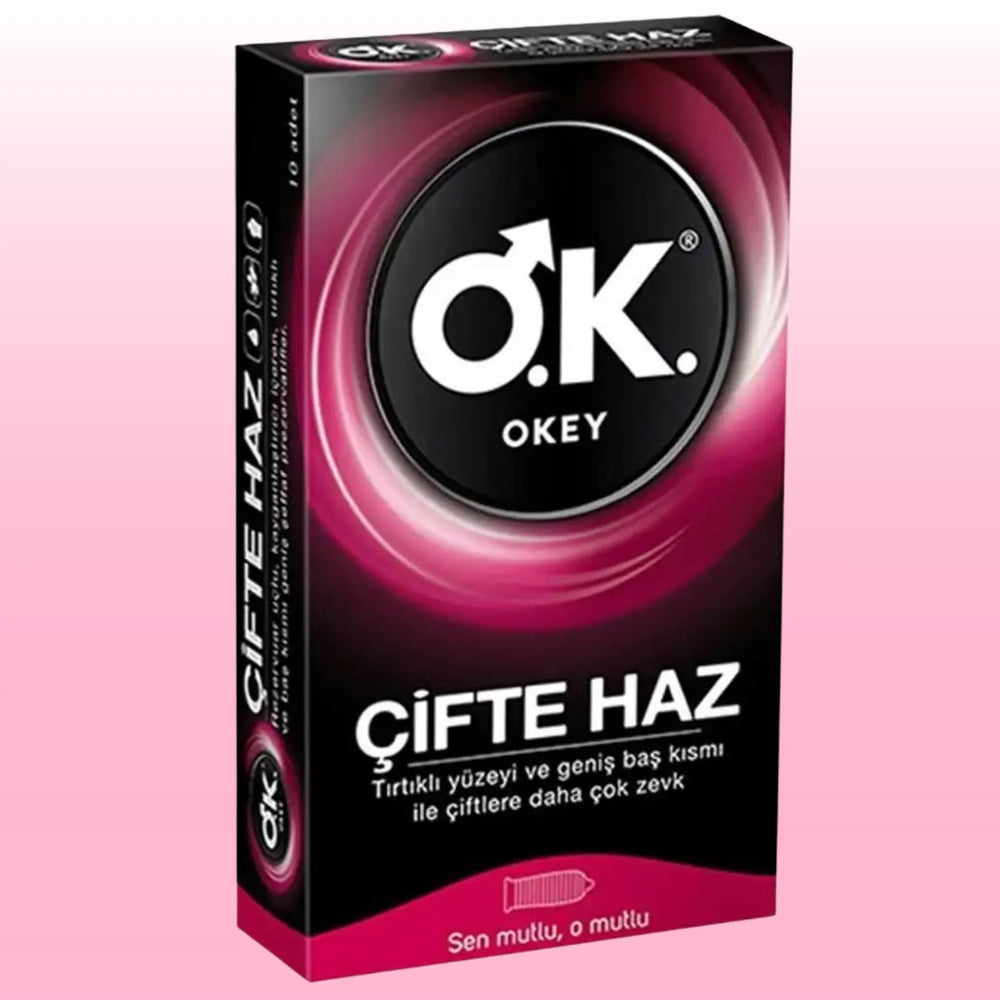 Çifte Haz Geniş Başlı Tırtıklı Prezervatif – 10'lu