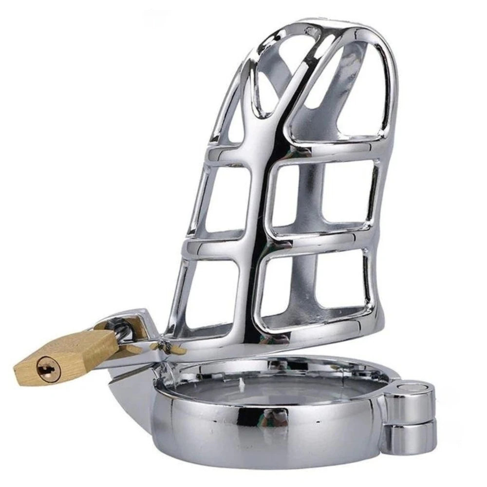 Cilalı Çelik Penis Kafesi 45 mm – Metal Kilitli