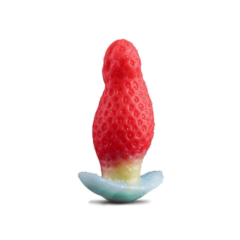 Çilek Tasarımlı Silikon Anal Plug – Küçük (S) Boy