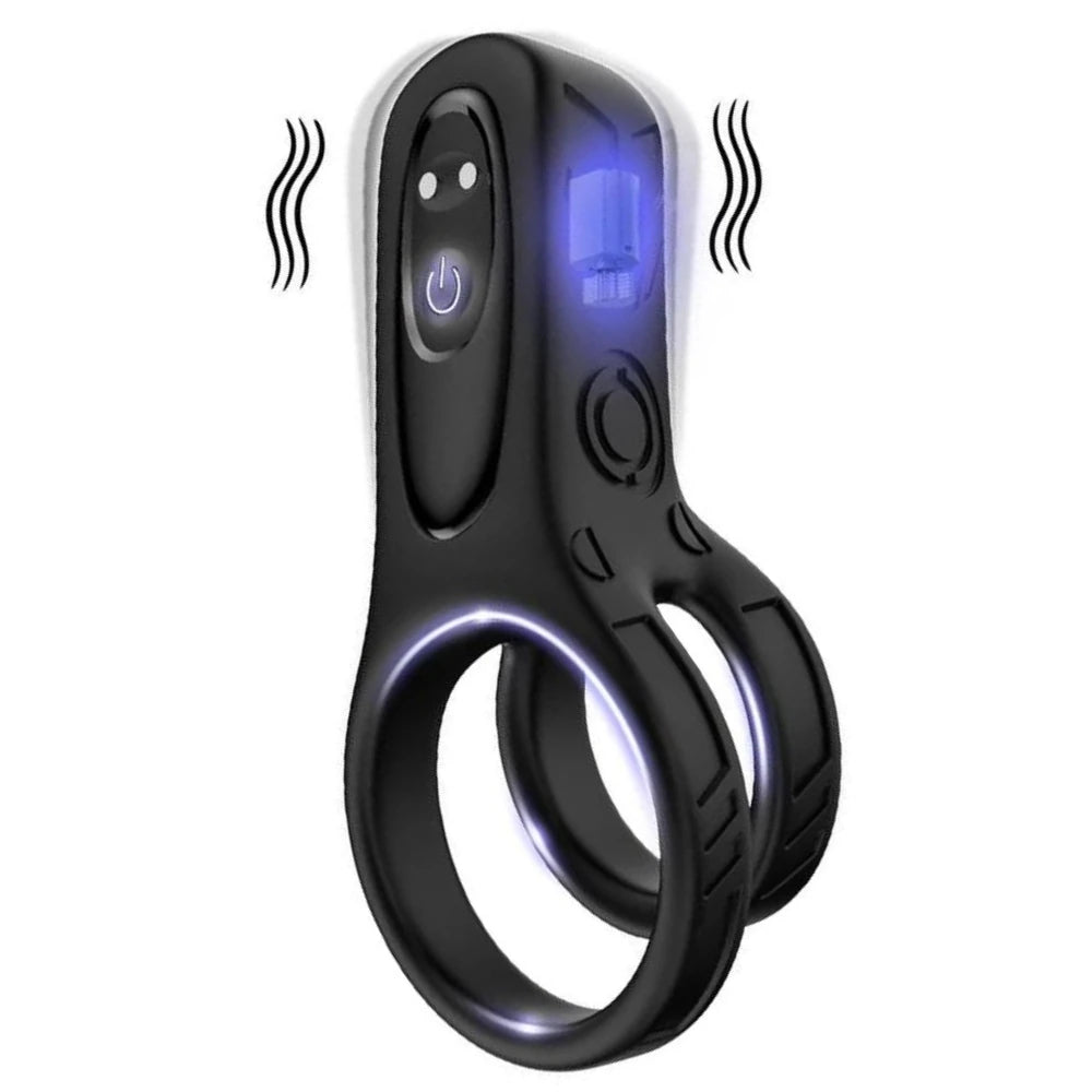 Clitoral Cock Ring Nervürlü Uyarıcılı Şarjlı Penis Halkası