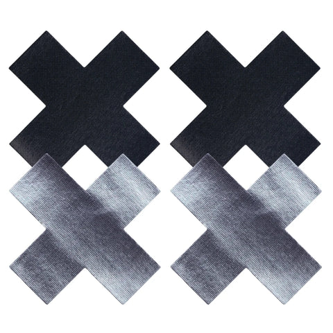 Cross Pattern Çapraz Desenli Göğüs Ucu Bandı – 2 Çift