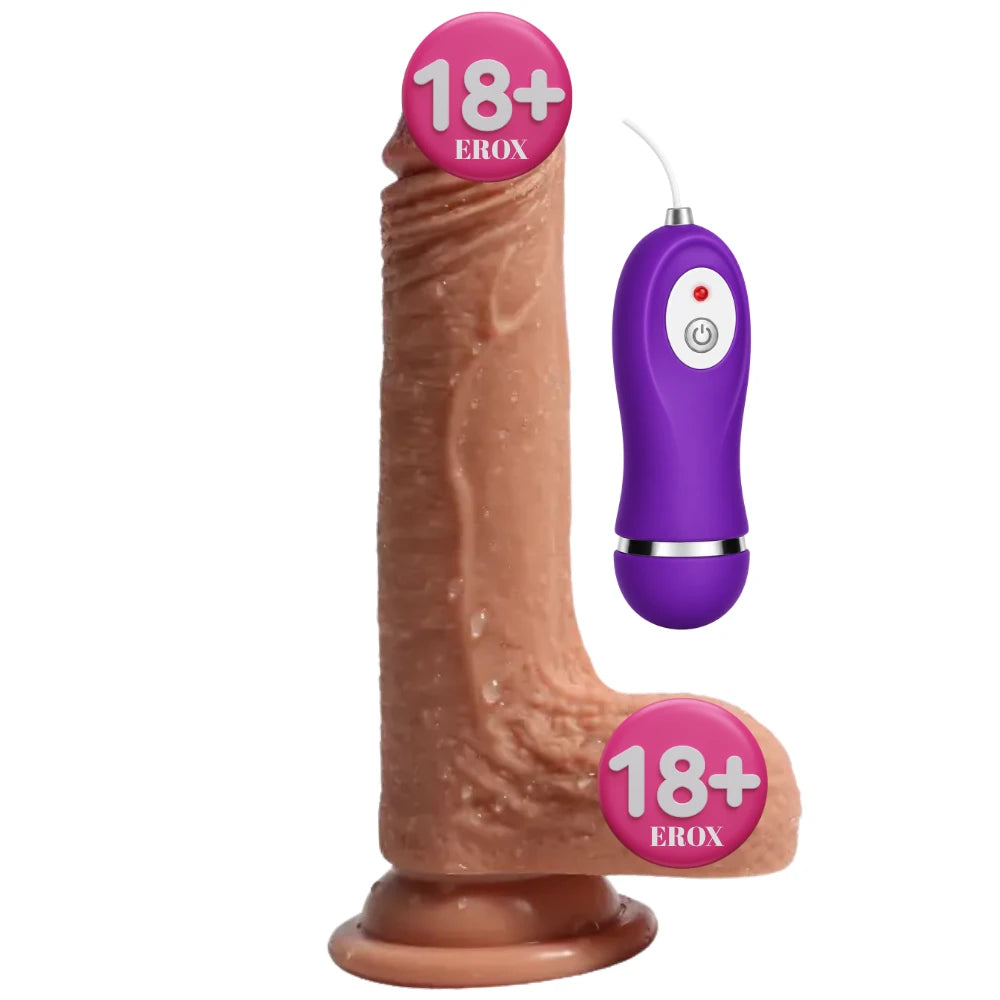 Crowley's Kablo Kumandalı Titreşimli Realistik Penis – 18 cm