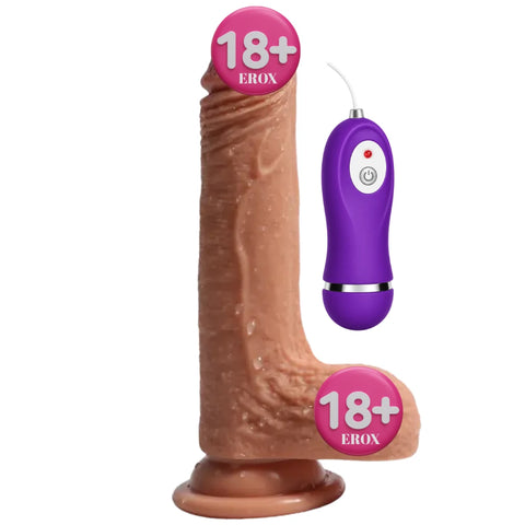 Crowley's Kablo Kumandalı Titreşimli Realistik Penis – 18 cm