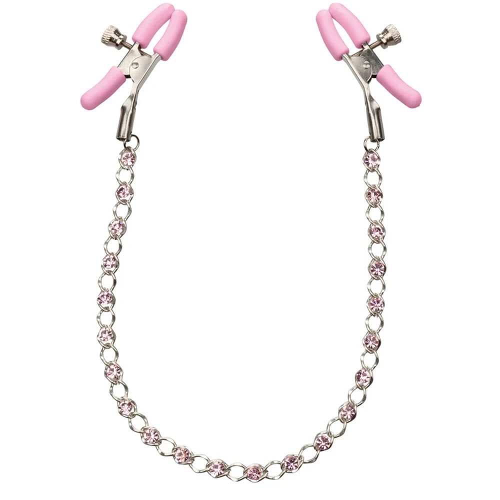 Crystal Chain Kristal Zincirli Göğüs Ucu Kelepçesi – 30,5 cm