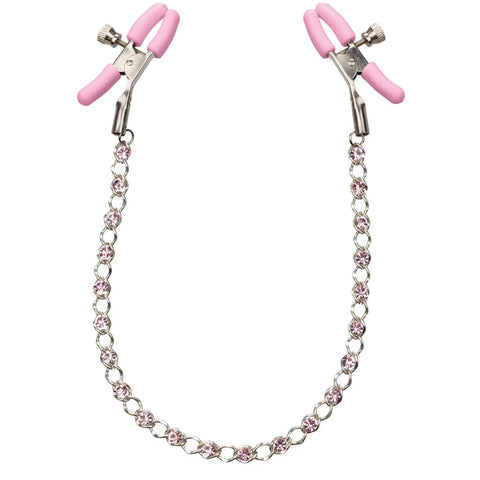 Crystal Chain Kristal Zincirli Göğüs Ucu Kelepçesi – 30,5 cm