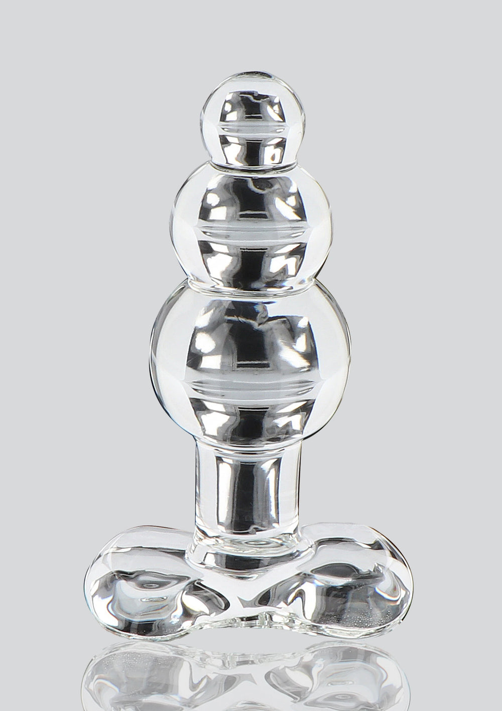Crystal Jewel 3 Çıkıntılı Geniş Tabanlı Cam Anal Plug