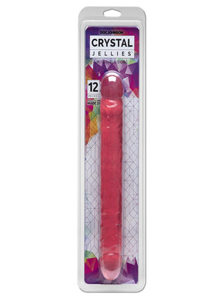 Doc Johnson Cyrstal Jellies 30 Cm Çift Taraflı Realistik Jel Penis Red
