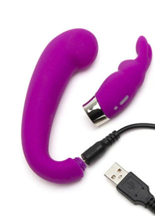 Happy Rabbit Mini G-Spot Clitoral Curve Vibrator Purple