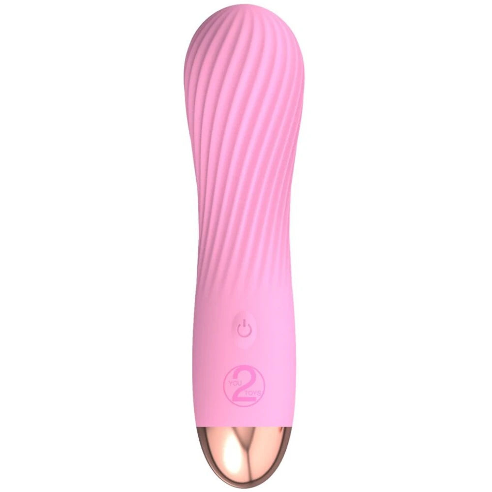 Cuties Silk Touch Oluklu Dokulu Şarjlı Mini Vibratör – Pembe
