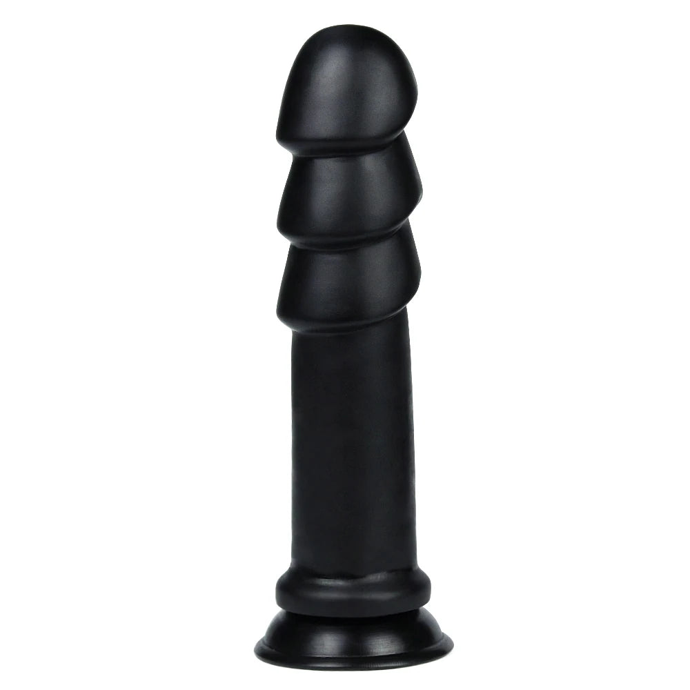 Dalgalı Esnek Dev Anal Dildo 28 cm – Vantuzlu, 7 cm Çap