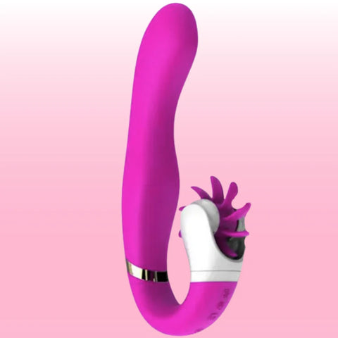 Dave 2 Hareketli Klitoral Uçlu Isıtmalı G Noktası Vibratörü – Mor