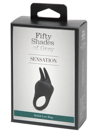 Fifty Shades of Grey Sensation Rabbit Love Ring Titreşimli Şarjlı Cockring Penis Halkası