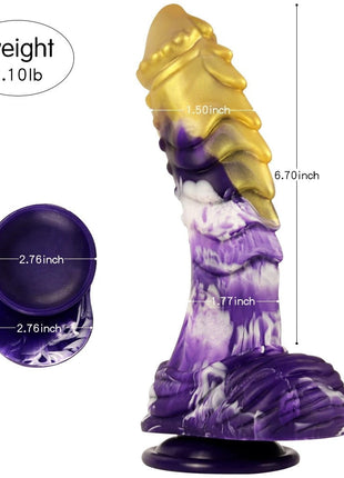 Shequ Jelly Animal Dildo Monster 37 Realistik Penis SQ-WBD10115-Yellow
