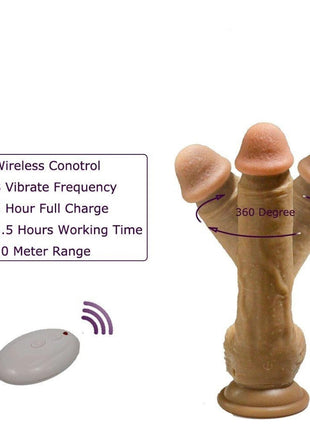 Stimulation Of Skin Rotation Dildo Dönebilen Realistik Vibratör