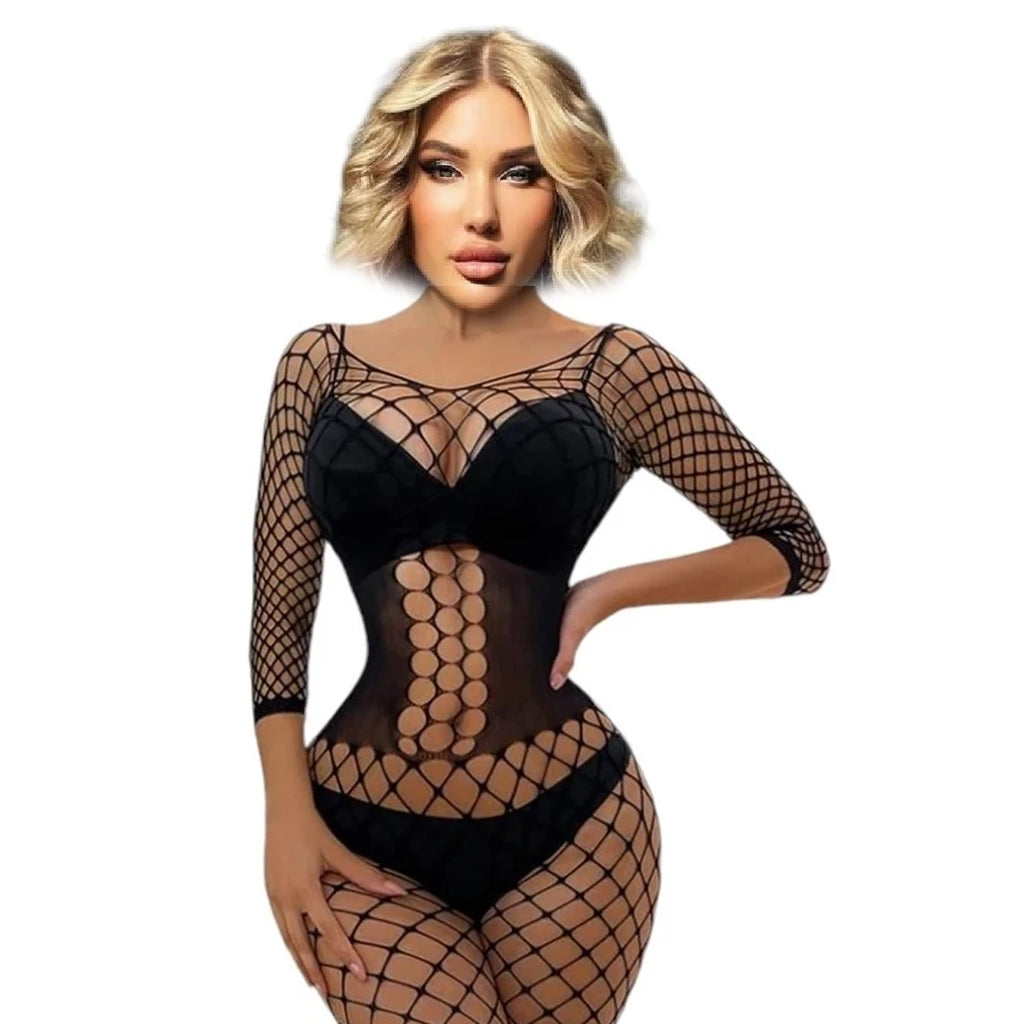 siyah dekolteli vücut çorabı – görsel 2