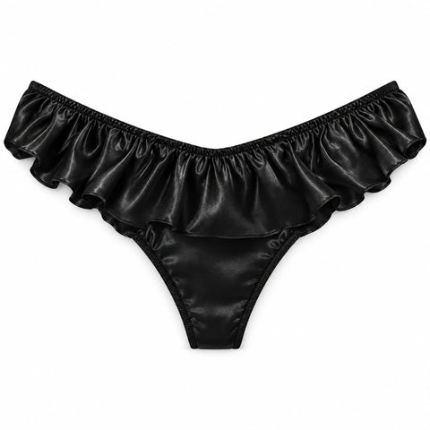 Deri ve Taş Detaylı Seksi Tanga