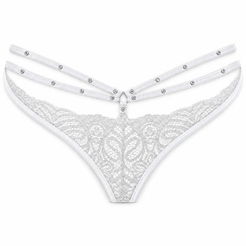 Diamond Taş Süslemeli Seksi Külot – Beyaz