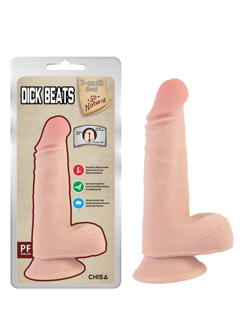 Dick Beats Kıkırdaklı Gerçekçi Dildo 18 cm