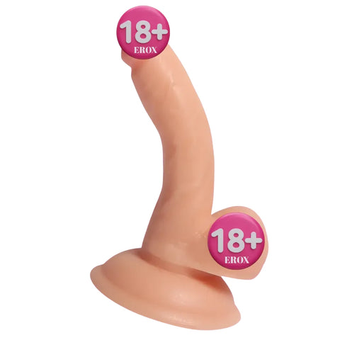 Dick İnce Kavisli Vantuzlu Silikon Dildo – 13 cm