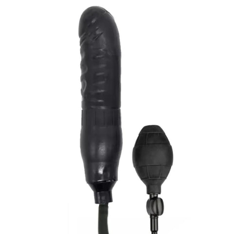 Dick-Spand Pompalı Şişirilebilir Realistik Silikon Dildo – Siyah