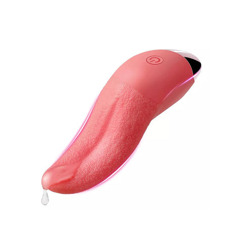 Dil Formlu Titreşimli Vibratör – 10 Mod, USB Şarjlı, Pembe