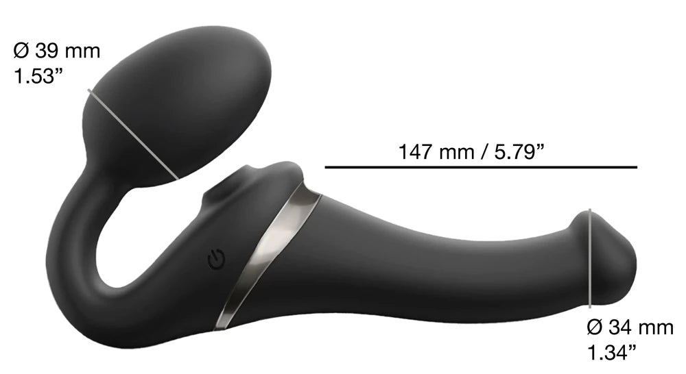 dil uyarımlı askısız strap-on vibratör S beden – görsel 4