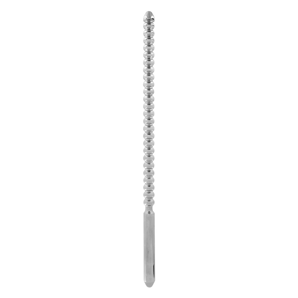 Dip Stick Ribbed Nervürlü Çelik Penis Plug – 10 mm, 24 cm