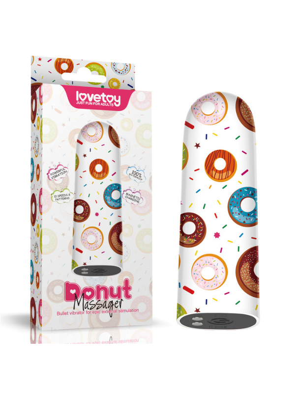 Donut Şarjlı Kurşun Vibratör – 10 Mod, Su Geçirmez