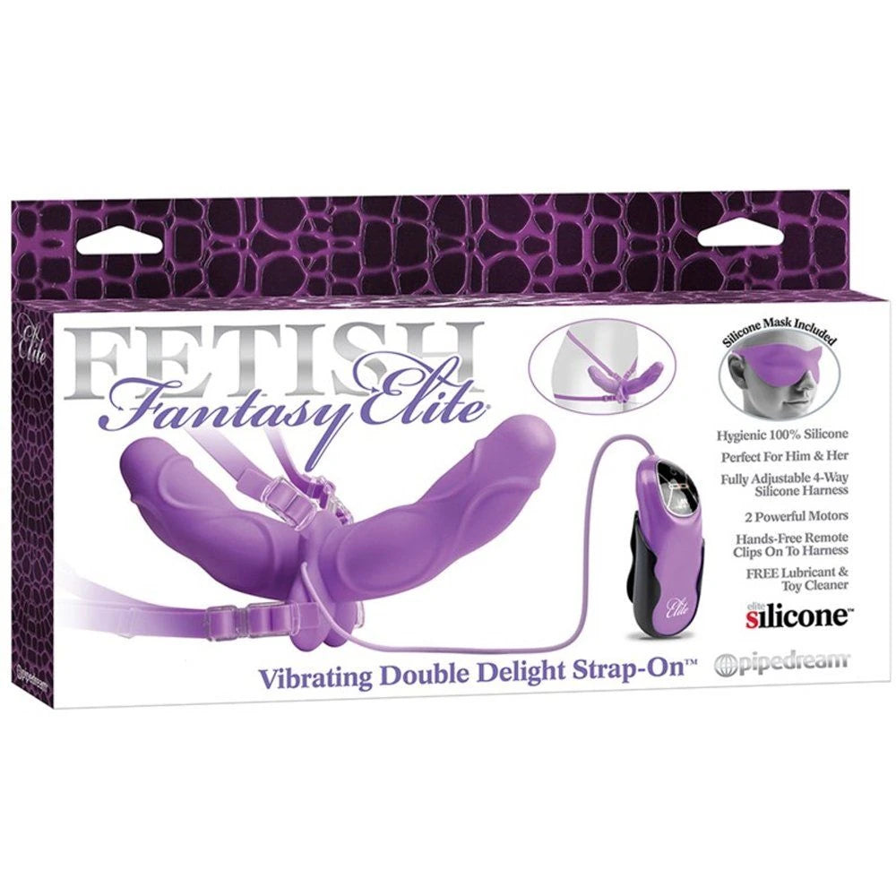 Double Delight titreşimli çift uçlu strap-on – görsel 2