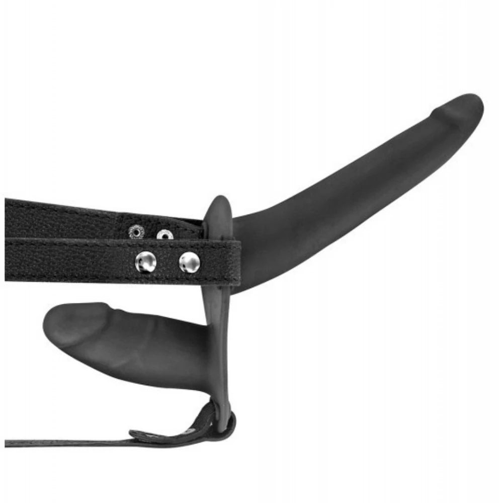 Double Penetrix silikon strap-on – Black – görsel 2