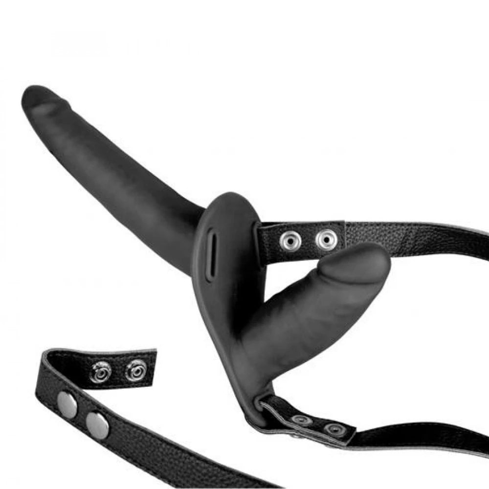 Double Penetrix silikon strap-on – Black – görsel 3
