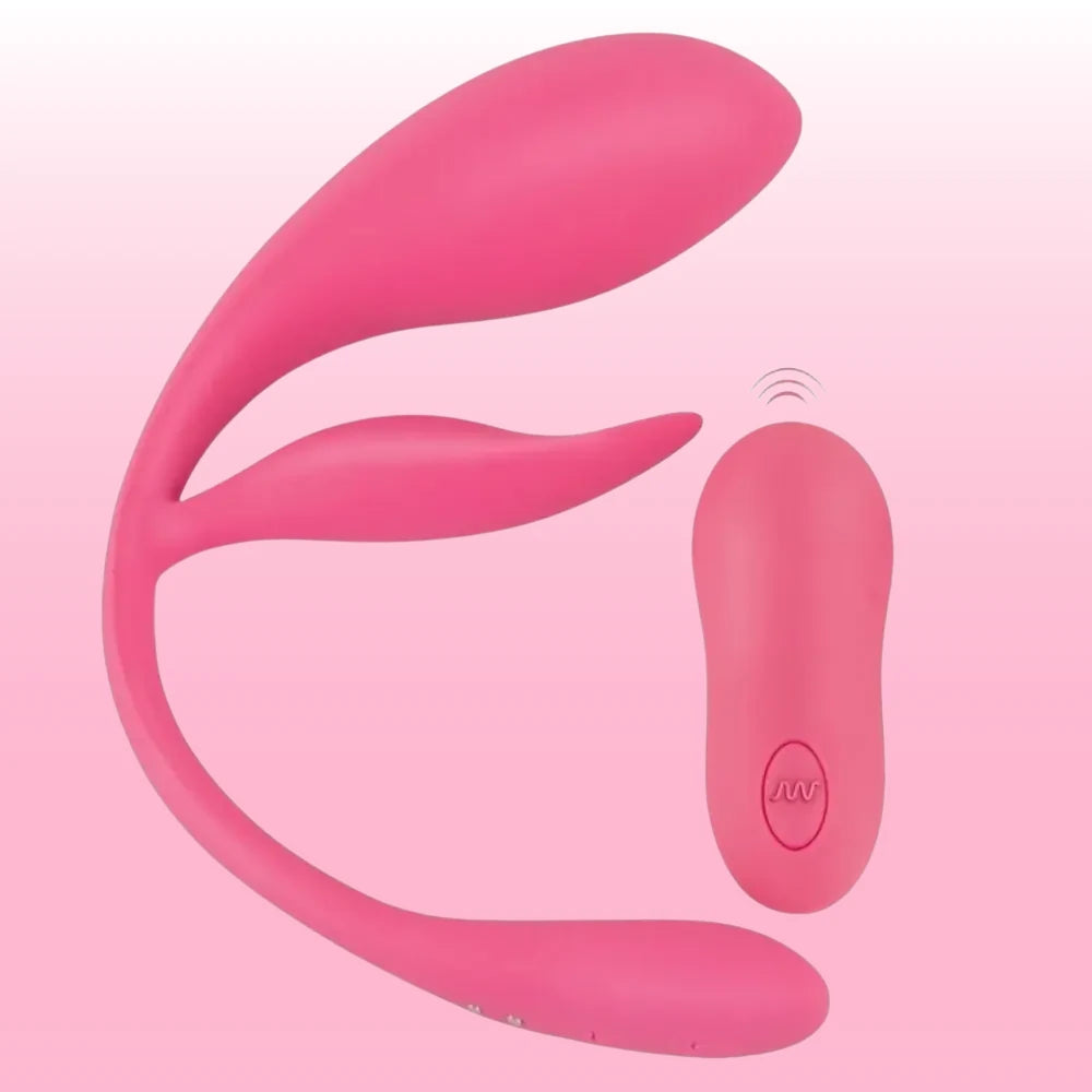 Double Pleasure Kumandalı Esnek Yumurta ve Klitoral Vibratör