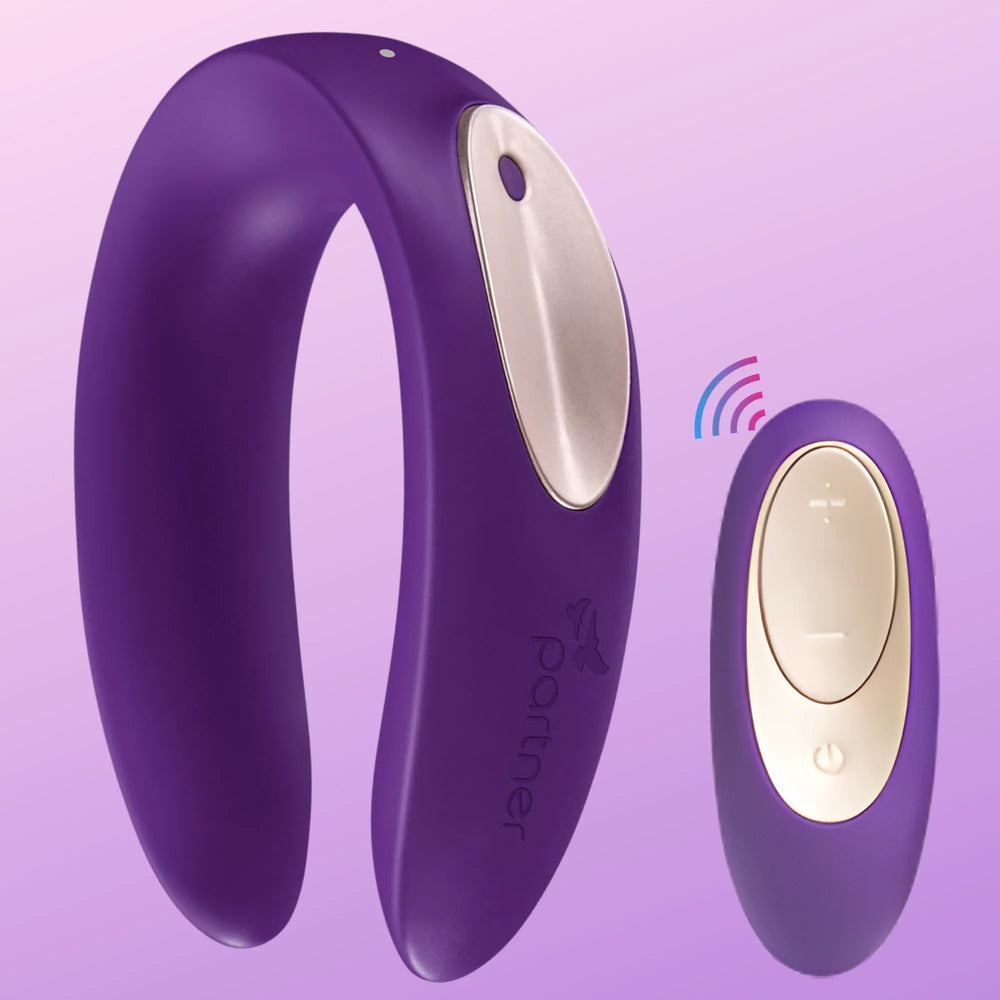 Double Plus Remote U Formlu Kumandalı Partner Vibratör – Mor